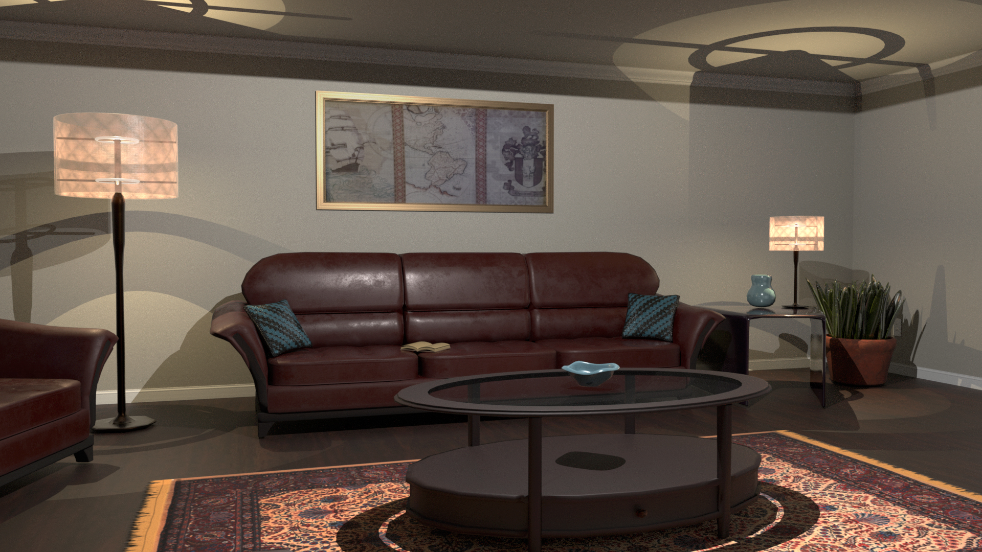 Interior Room Design Scene - Modelled & Textured Set